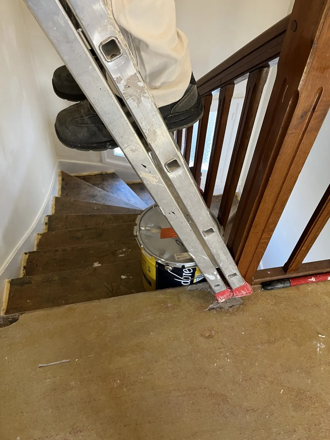 Rénovation d’un escalier avant finition