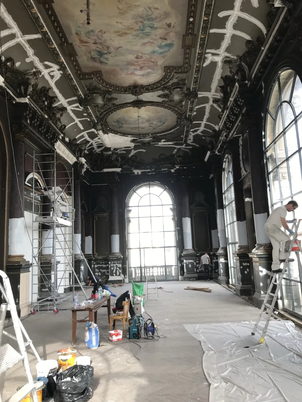 Restauration d’un intérieur historique avant finition